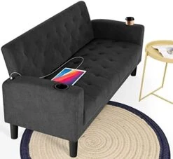 TYBOATLE Mid-Century Modern Living Room Sectional Sofa Sets 3 Pieces, Tufted Linen Fabric USB Loveseat Couch W/ 2 Cupholders And 2 Accent Armchairs For Living Room, Bedroom, Apartment (Dark Grey) 15 TYBOATLE Mid-Century Modern Living Room Sectional Sofa Sets 3 Pieces, Tufted Linen Fabric USB Loveseat Couch W/ 2 Cupholders And 2 Accent Armchairs For Living Room, Bedroom, Apartment (Dark Grey) -Amazon Store 41FSTxNY1cL. AC