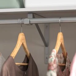 ClosetMaid SuiteSymphony Closet Bracket For Center Rod, And Shelf Support, Add On Accessory, Satin Nickel -Amazon Store 41FYIQ3mVTL