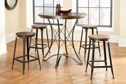 Steve Silver Company Adele Round Counter Dining Table, Brown