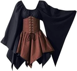 JEGULV Medieval Fairy Cosplay Set Women's Gothic Elf Fairy Short Dresses Renaissance Costumes Halloween Flare Sleeve Dress 22 JEGULV Medieval Fairy Cosplay Set Women's Gothic Elf Fairy Short Dresses Renaissance Costumes Halloween Flare Sleeve Dress -Amazon Store 41Fje7Dx1EL. AC