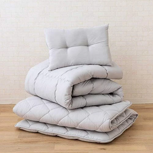 EMOOR Japanese Futon Set (Mattress, Comforter, Pillow) Twin-XL Made In Japan, Light-Gray, CLASSE III Foldable Sleeping Bed Tatami Mat Shikibuton 6 EMOOR Japanese Futon Set (Mattress, Comforter, Pillow) Twin-XL Made In Japan, Light-Gray, CLASSE III Foldable Sleeping Bed Tatami Mat Shikibuton - Image 4
