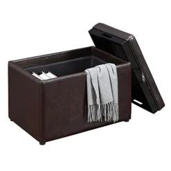 Convenience Concepts Designs4Comfort Accent Storage Ottoman With Reversible Tray, Espresso Faux Leather 22.75 X 15.75 X 16 19 Convenience Concepts Designs4Comfort Accent Storage Ottoman With Reversible Tray, Espresso Faux Leather 22.75 X 15.75 X 16 -Amazon Store 41FnnrDYgeL