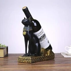 NBHUZEHUA Wine Bottle Holder Rack Egyptian Cat Statues Unique Women Men Cat Lover Birthday Christmas -Amazon Store 41Fz6gd6pOL
