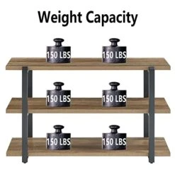 FOLUBAN Industrial Console Sofa Table, Rustic Entryway/Hallway Table With 3-Tier Open Shelf For Living Room, Oak 10 FOLUBAN Industrial Console Sofa Table, Rustic Entryway/Hallway Table With 3-Tier Open Shelf For Living Room, Oak -Amazon Store 41G6Fvc6IlL