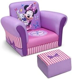 Delta Children Upholstered Chair With Ottoman, Disney Minnie Mouse -Amazon Store 41G9FuewssL. AC