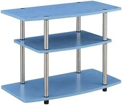 Convenience Concepts Designs2Go 3-Tier TV Stand, White -Amazon Store 41GCYZu8ViL. AC