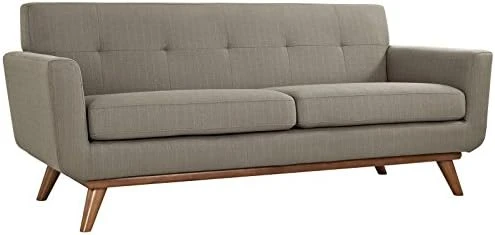 Modway Engage Mid-Century Modern Upholstered Fabric Sofa, Loveseat And Armchair In Gray 9 Modway Engage Mid-Century Modern Upholstered Fabric Sofa, Loveseat And Armchair In Gray - Image 7