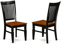 East West Furniture WEC-BLK-W Weston Dining Chairs - Slat Back Wood Seat Kitchen Chairs, Set Of 2, Black 13 East West Furniture WEC-BLK-W Weston Dining Chairs - Slat Back Wood Seat Kitchen Chairs, Set Of 2, Black -Amazon Store 41GKfZm29L. AC