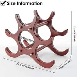 ACOODE Countertop Wine Rack Or Water Bottle Holder - 9 Bottle Wine Holder For Wine Storage - Mahogany Bamboo Wine Rack Free Standing For Pantry Cabinet Bar Tabletop Kitchen -Amazon Store 41GRLCDElIL