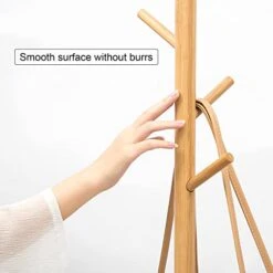 ZHFEISY Coat Rack Shoe Bench Bamboo Coat Rack With 5 Hooks Hall Tree Bench With Storage For Entryway Hallway Living Room Bedroom -Amazon Store 41GSzFIxnkL