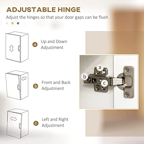 HOMCOM 73" Kitchen Hutch Cabinet With Countertop & Wine Storage, Freestanding Kitchen Pantry Storage Cabinet Buffet With Hutch, Modern Bar Cabinet With 6-Bottle Wine Rack, White 7 HOMCOM 73" Kitchen Hutch Cabinet With Countertop & Wine Storage, Freestanding Kitchen Pantry Storage Cabinet Buffet With Hutch, Modern Bar Cabinet With 6-Bottle Wine Rack, White - Image 5