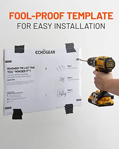 ECHOGEAR Full Motion Articulating TV Wall Mount Bracket For TVs Up To 82" - Smooth Extension, Swivel, & Tilt - Wall Template For Easy Install - Centers & Levels After Mounting Plus Hides Your Cables 6 ECHOGEAR Full Motion Articulating TV Wall Mount Bracket For TVs Up To 82" - Smooth Extension, Swivel, & Tilt - Wall Template For Easy Install - Centers & Levels After Mounting Plus Hides Your Cables - Image 4