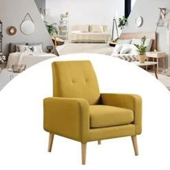 Funkeen Modern Accent Chairs Set Of 2 Living Room Arm Chairs Comfy Upholstered Fabric Chair With Arms Button Tufted Single Sofa Chair For Bedroom Dorm Apartment Office Small Spaces Mustard Yellow 12 Funkeen Modern Accent Chairs Set Of 2 Living Room Arm Chairs Comfy Upholstered Fabric Chair With Arms Button Tufted Single Sofa Chair For Bedroom Dorm Apartment Office Small Spaces Mustard Yellow -Amazon Store 41GkoOR7aGL
