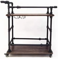 KINMADE Industrial Wine Racks Wall Mounted With Stem Glass Holder,Metal Hanging Wine Holder Wine Accessories -Amazon Store 41GsTa0M1L. AC