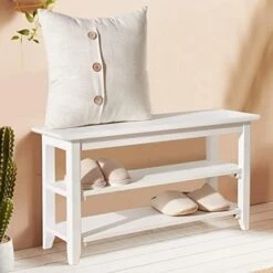 Dewfig Shoe Rack Bench, 3-Tier Shoe Shelf Organizer,10-Pairs Entryway Storage Bench For Hallway, Bedroom, Living Room, Bedroom, Hold Up To 550 Lbs, Solid Wood, Natural -Amazon Store 41H5V2oPm2L. AC