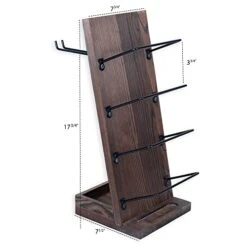 Rustic State Rueda Tabletop Wine Rack For 4 Bottles With 2 Stemware Glass Holder And Cork Storage Countertop Tray Freestanding Bar Organizer, Walnut 9 Rustic State Rueda Tabletop Wine Rack For 4 Bottles With 2 Stemware Glass Holder And Cork Storage Countertop Tray Freestanding Bar Organizer, Walnut -Amazon Store 41HDKWX33jL