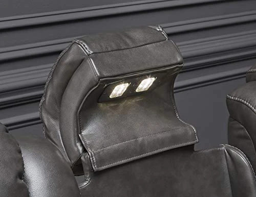 Signature DESIGN BY ASHLEY Turbulance Power Reclining Sofa With USB Charging Port, Dark Gray 5 Signature DESIGN BY ASHLEY Turbulance Power Reclining Sofa With USB Charging Port, Dark Gray - Image 3