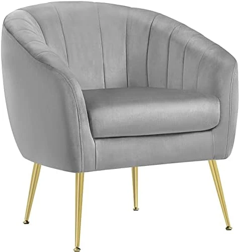 Yaheetech Accent Chair, Modern And Cozy Barrel Chair With Gold Metal Legs, Tufted Accent Armchair For Living Room/Bedroom/Office/Guest Room Green, Set Of 2 11 Yaheetech Accent Chair, Modern And Cozy Barrel Chair With Gold Metal Legs, Tufted Accent Armchair For Living Room/Bedroom/Office/Guest Room Green, Set Of 2 - Image 9