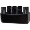 TotalMount Hole-Free Remote Holder – Eliminates The Need To Drill Holes In Your Wall (Premium Black Remote Control Holder For 5 Or 6 Remotes)