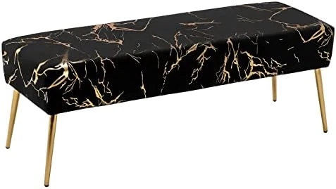 Duhome Button-Tufted Ottoman Bench, Upholstered Bedroom Benches Leather Footrest Stool Accent Bench For Entryway Dining Room Living Room Bedroom End Of Bed, Yellowish Brown 11 Duhome Button-Tufted Ottoman Bench, Upholstered Bedroom Benches Leather Footrest Stool Accent Bench For Entryway Dining Room Living Room Bedroom End Of Bed, Yellowish Brown - Image 9