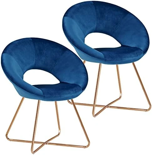 Duhome Modern Accent Velvet Chairs Dining Chairs Single Sofa Comfy Upholstered Arm Chair Living Room Furniture Mid-Century Leisure Lounge Chairs With Golden Metal Frame Legs Set Of 2 Grey 12 Duhome Modern Accent Velvet Chairs Dining Chairs Single Sofa Comfy Upholstered Arm Chair Living Room Furniture Mid-Century Leisure Lounge Chairs With Golden Metal Frame Legs Set Of 2 Grey - Image 10