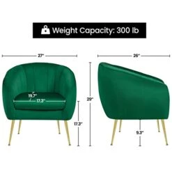 Yaheetech Accent Chair, Modern And Cozy Barrel Chair With Gold Metal Legs, Tufted Accent Armchair For Living Room/Bedroom/Office/Guest Room Green, Set Of 2 14 Yaheetech Accent Chair, Modern And Cozy Barrel Chair With Gold Metal Legs, Tufted Accent Armchair For Living Room/Bedroom/Office/Guest Room Green, Set Of 2 -Amazon Store 41HhAep3rIL