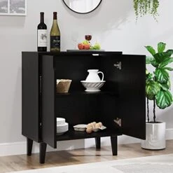 Panana 2 Door Kitchen Buffet Storage Cabinet Accent Console Table For Kitchen Dining Living Room Hallway Office (Black) -Amazon Store 41Hj9Jdgu4L