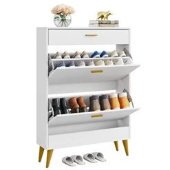LITTLE TREE Shoe Cabinet With 2 Flip Drawers