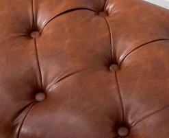 Guyou 42 In Tufted Leather End Of Bed Bench Gold Legs, Modern Vintage Entryway Ottoman Bench, Upholstered Foyer Bench With Gold Legs For Living Room Bedroom (Brown) -Amazon Store 41HpW8OuZYL