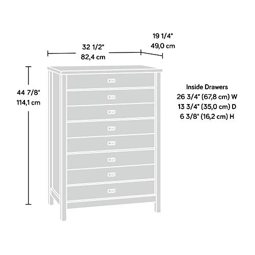 Sauder Cottage Road 4-Drawer Chest, Soft White Finish 4 Sauder Cottage Road 4-Drawer Chest, Soft White Finish - Image 2