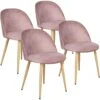Yaheetech Dining Chairs Kitchen Chairs Living Room Chairs Vanity Chairs Upholstered Side Chairs Makeup Chairs With Soft Velvet Seat Backrest And Wooden Style Metal Legs Set Of 4, Pink 1 Yaheetech Dining Chairs Kitchen Chairs Living Room Chairs Vanity Chairs Upholstered Side Chairs Makeup Chairs With Soft Velvet Seat Backrest And Wooden Style Metal Legs Set Of 4, Pink -Amazon Store 41I18lepHNL