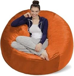 Sofa Sack - Plush Ultra Soft Bean Bags Chairs For Kids, Teens, Adults - Memory Foam Beanless Bag Chair With Microsuede Cover - Foam Filled Furniture For Dorm Room - Charcoal 5' (AMZBB-5SK-CS03) -Amazon Store 41I8WQTucNL. AC