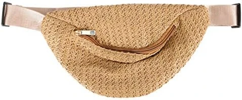 1pc Summer Waist Bag Imitation Straw Woven Bag Chest Pouch Cross- Body Bag ( Color : Beige ) 11 1pc Summer Waist Bag Imitation Straw Woven Bag Chest Pouch Cross- Body Bag ( Color : Beige ) - Image 9