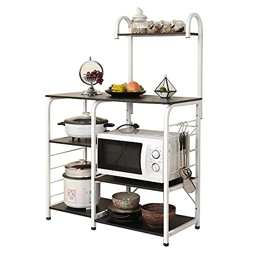Soges Multi-Functional Kitchen Baker's Rack Utility Microwave Oven Stand Storage Cart Workstation Shelf Microwave Cart, Black Brown 172-BK 3 Soges Multi-Functional Kitchen Baker's Rack Utility Microwave Oven Stand Storage Cart Workstation Shelf Microwave Cart, Black Brown 172-BK