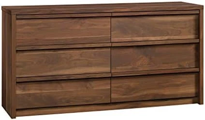 Sauder Harvey Park Dresser, L: 60.71" X W: 17.48" X H: 31.06", Grand Walnut Finish 7 Sauder Harvey Park Dresser, L: 60.71" X W: 17.48" X H: 31.06", Grand Walnut Finish - Image 5