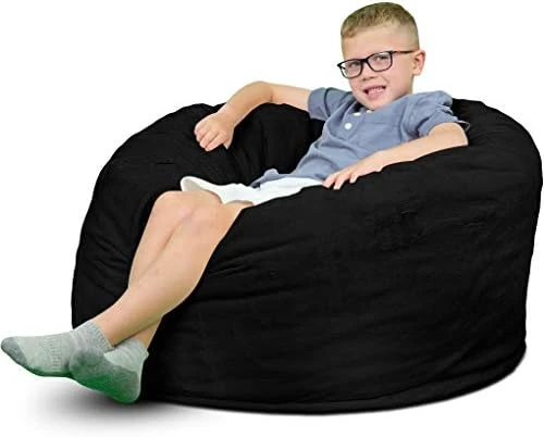 ULTIMATE SACK 3000 (3 Ft.) Bean Bag Chair: Giant Foam-Filled Furniture - Machine Washable Covers, Durable Inner Liner, 100% Virgin Foam. Comfy Bean Bag Chair. (Electric Blue, Suede) 8 ULTIMATE SACK 3000 (3 Ft.) Bean Bag Chair: Giant Foam-Filled Furniture - Machine Washable Covers, Durable Inner Liner, 100% Virgin Foam. Comfy Bean Bag Chair. (Electric Blue, Suede) - Image 6