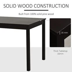 HOMCOM 5 Piece Dining Room Table Set, Wooden Kitchen Table And Chairs For Dinette, Breakfast Nook, Chestnut Brown 15 HOMCOM 5 Piece Dining Room Table Set, Wooden Kitchen Table And Chairs For Dinette, Breakfast Nook, Chestnut Brown -Amazon Store 41ILoiL9PIL