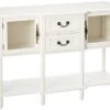 Kings Brand Furniture Wood Buffet Sideboard Cabinet Console Table, Cream White