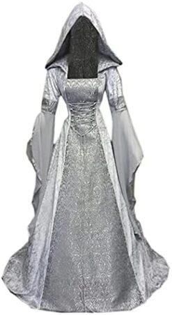 JEGULV Renaissance Dress Women Fairy, 2023 Halloween Womens Vintage Medieval Irish Over Dress Peasant Maxi Dress Ball Gown -Amazon Store 41IV4NIfjGL. AC
