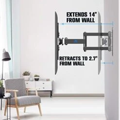 Mounting Dream Monitor Wall Mount For Most 17-39 Inch (Some Up To 42 Inch)，UL Listed TV Mount TV Bracket With Articulating Arms Tilt Swivel Extension Rotation, Up To VESA 200x200mm And 33 Lbs, MD2462