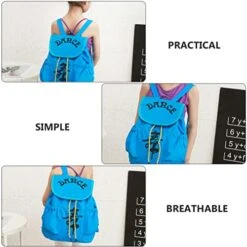 Sports Backpack Ballet Backpack Ballet Bag Girl Shoulders Bag Leisure Backpack Clothes Storage Bag Gym Bookbag (Color : Blue, Size : 33X28CM) -Amazon Store 41IZgxt4WXL