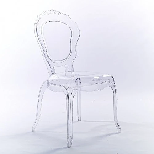 2xhome Belle Transparent Vanity Mid Century Ghost Chair, Clear 3 2xhome Belle Transparent Vanity Mid Century Ghost Chair, Clear