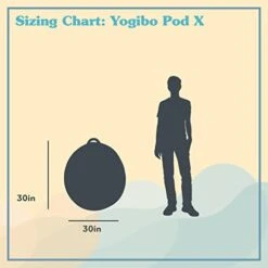 Yogibo Pod X Small Bean Bag For Teens, Adults, Plush, Soft, Single Beanbag Chair, Measures 3'x3', Blue -Amazon Store 41J4xFo5h7L