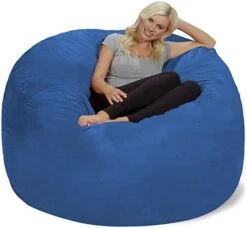 Chill Sack Bean Bag Chair Cover, 8-feet, Microsuede - Purple -Amazon Store 41J8 riASJL. AC
