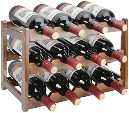 Bamboo Wine Rack, 2-Tier 8-Bottle Freestanding Display Wine Organizer Storage Shelf Table Top Countertop Tle Cabinet Wine Holder For Kitchen Dining Living Room Bar Pantry Wine Cellar Basement 7 Bamboo Wine Rack, 2-Tier 8-Bottle Freestanding Display Wine Organizer Storage Shelf Table Top Countertop Tle Cabinet Wine Holder For Kitchen Dining Living Room Bar Pantry Wine Cellar Basement - Image 5