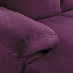 Casa Andrea Milano Modern Large Velvet Fabric Sectional Sofa Couch With Extra Wide Chaise Lounge With Golden Legs, L Shaped, Purple -Amazon Store 41JQhFUaPxL
