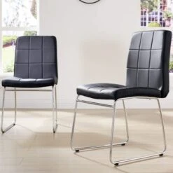 SICOTAS Dinner Table Set For 4 - Round Glass Kitchen Table With 4 Chairs, Modern Dining Table Set With Metal Legs, 5 Piece Dinning Room Table Set For Apartment Kitchen, Dining Room, Black 18 SICOTAS Dinner Table Set For 4 - Round Glass Kitchen Table With 4 Chairs, Modern Dining Table Set With Metal Legs, 5 Piece Dinning Room Table Set For Apartment Kitchen, Dining Room, Black -Amazon Store 41JgKJTnnhL