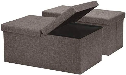 Otto & Ben 30" Storage Ottoman With SMART LIFT Top, Upholstered Tufted Bench, Foot Rest, Dark Grey 15 Otto & Ben 30" Storage Ottoman With SMART LIFT Top, Upholstered Tufted Bench, Foot Rest, Dark Grey - Image 13