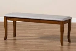 Baxton Studio Cornelie Modern And Contemporary Transitional Grey Fabric Upholstered And Walnut Brown Finished Wood Dining Bench 10 Baxton Studio Cornelie Modern And Contemporary Transitional Grey Fabric Upholstered And Walnut Brown Finished Wood Dining Bench -Amazon Store 41JqLiodLVL