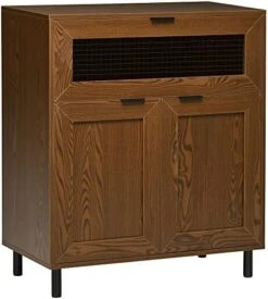 HOMCOM Sideboard Buffet Cabinet, Kitchen Cabinet With Metal Grid Flip Drawer, Adjustable Shelf, Accent Cabinet For Living Room, Grey -Amazon Store 41K4ZOmgyIL. AC